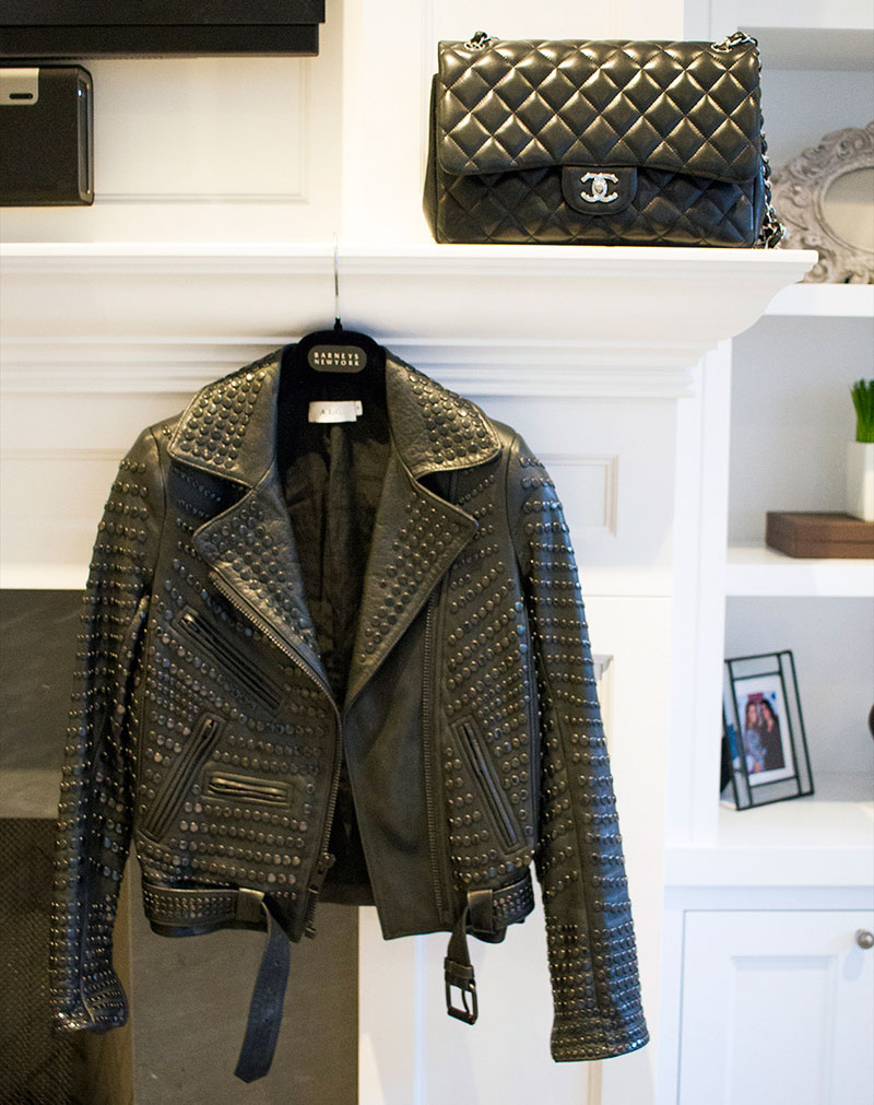 ALC jacket, leather jacket, chanel bag