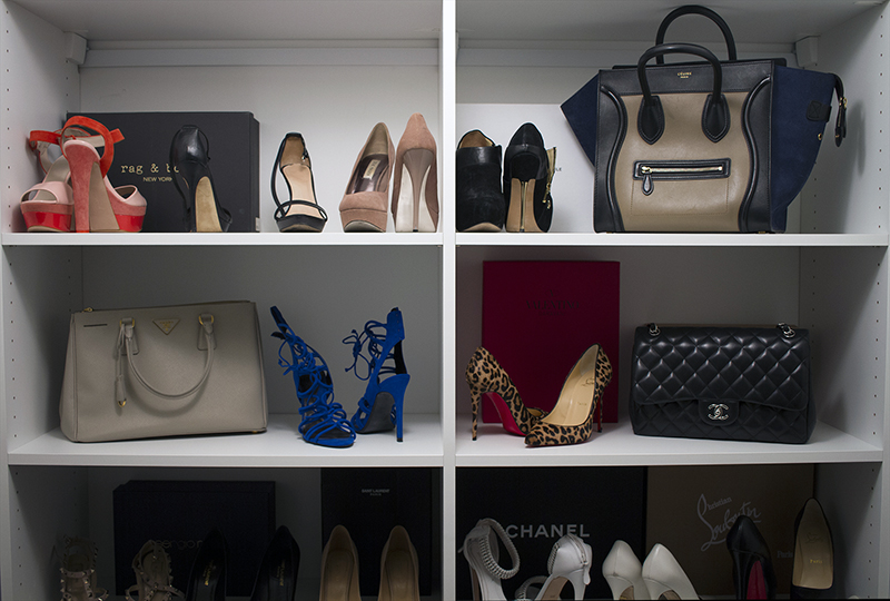 shoes, bags, closet