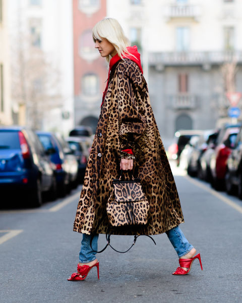 best street style looks, leopard coat, Milan Fashion Week Fall 2017 Street Style